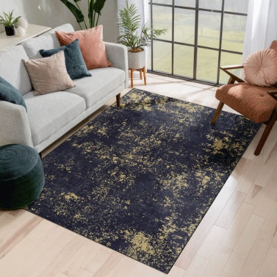 LOOM  LUXE 5x8 Area Rug For Bedroom, Washable Rug, Low-Pile, Non-Slip, Non-Shedding, Foldable, Kid Pet Friendly - Area Rugs For Living Room, Bedroom, Kitchen Wedding Gift.