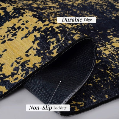 LOOM  LUXE 5x8 Area Rug For Bedroom, Washable Rug, Low-Pile, Non-Slip, Non-Shedding, Foldable, Kid Pet Friendly - Area Rugs For Living Room, Bedroom, Kitchen Wedding Gift.