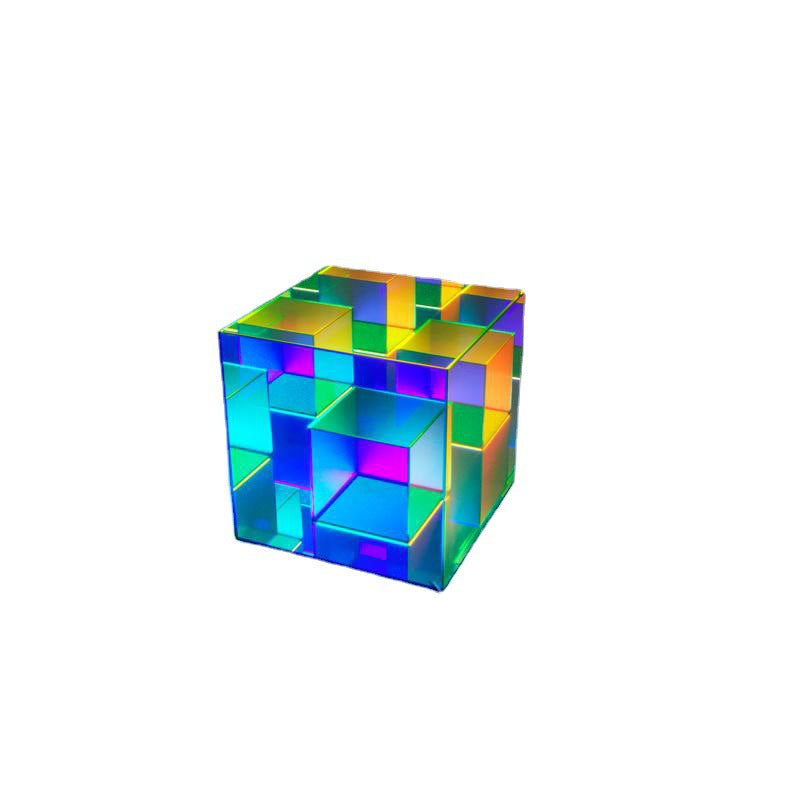 Acrylic Cube LED Color Table Lamp.